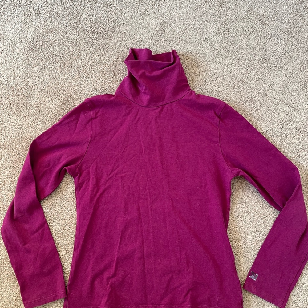 Burberry Kids Magenta Turtleneck Top